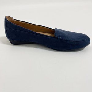 NWT BASS Navy Blue Nicki Loafers Flats Go-To Comfort Size 8